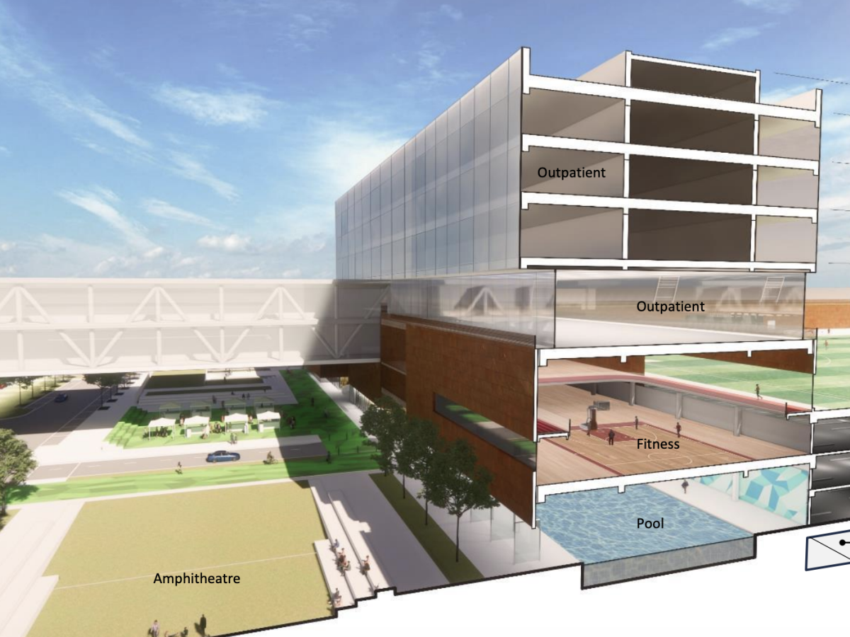 サーカスST Massive mixed-use Saint Anthony Hospital campus inches